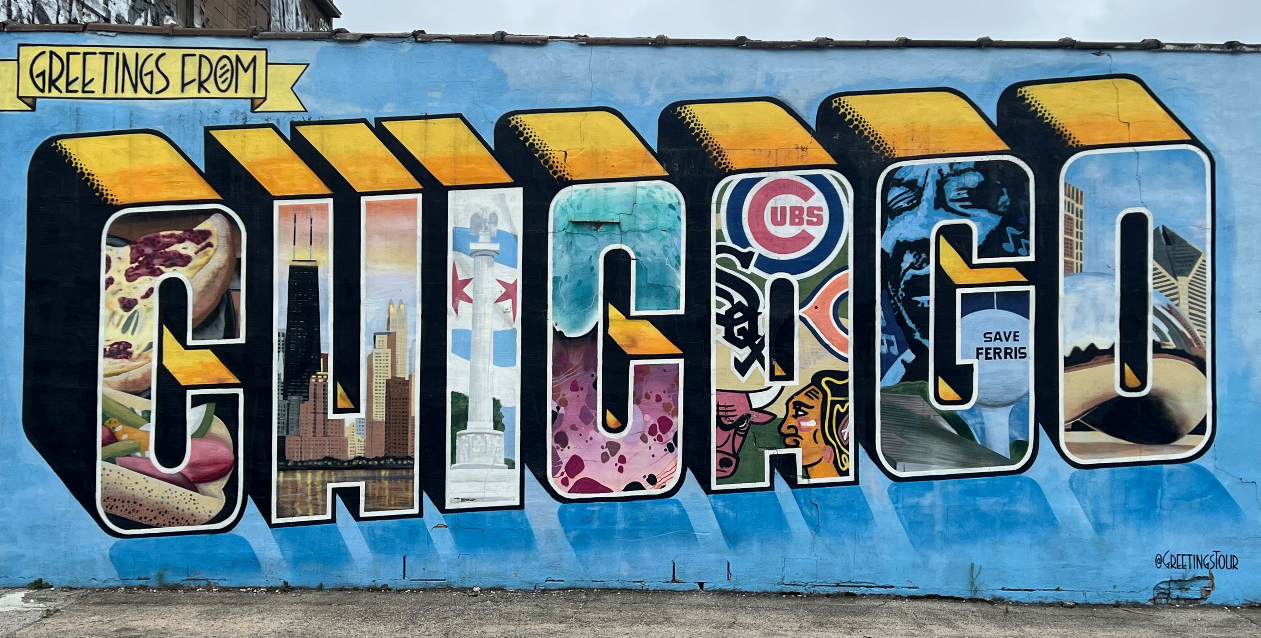 Greetings from Chicago mural